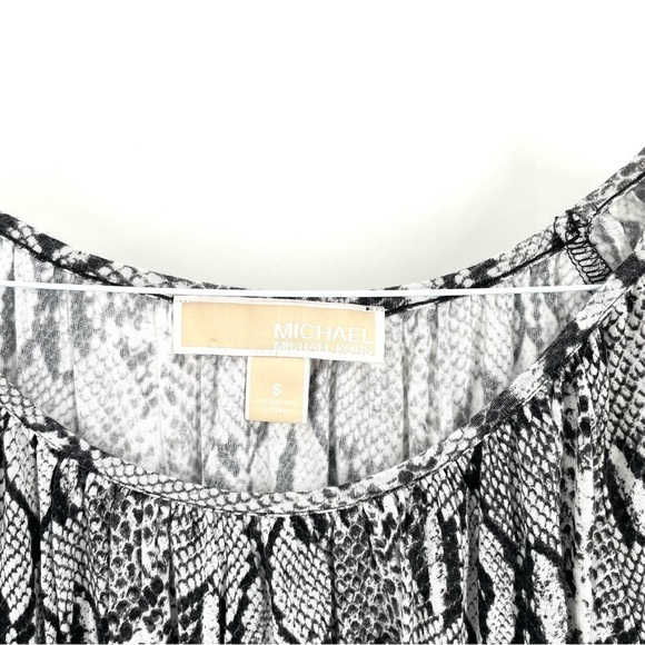 Michael Michael Kors MK Snake Print Blouse Top - Picture 5 of 6